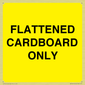 FLATTENED CARDBOARD ONLY